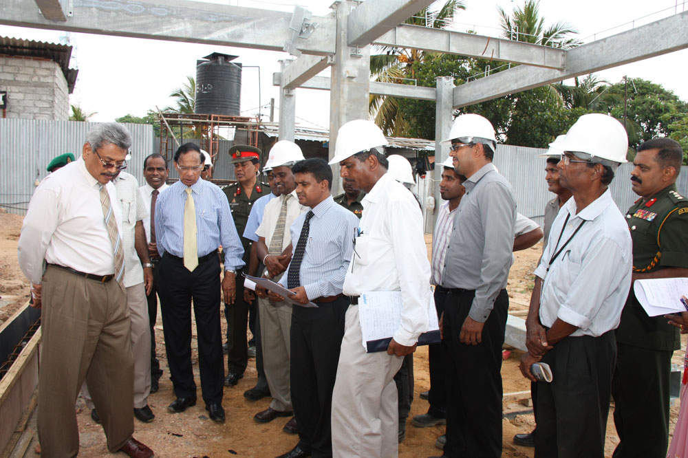 Inspection of Housing Unit by Gotabhaya Rajapaksa