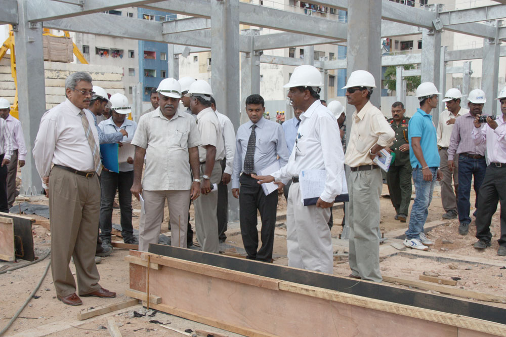 Inspection of Housing Unit by Gotabhaya Rajapaksa